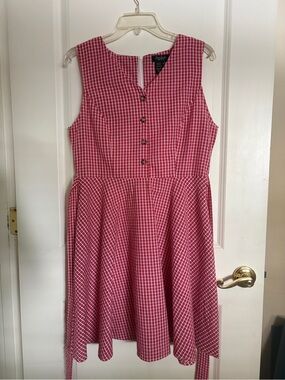 Papillon Red and White Gingham Cotton Dress